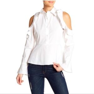 Walter baker cold shoulder peplum top